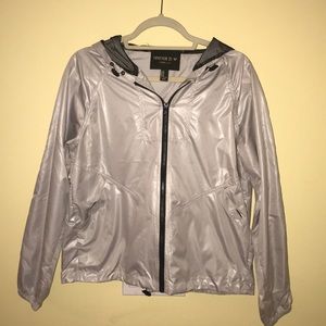 Grey athletic zip up jacket